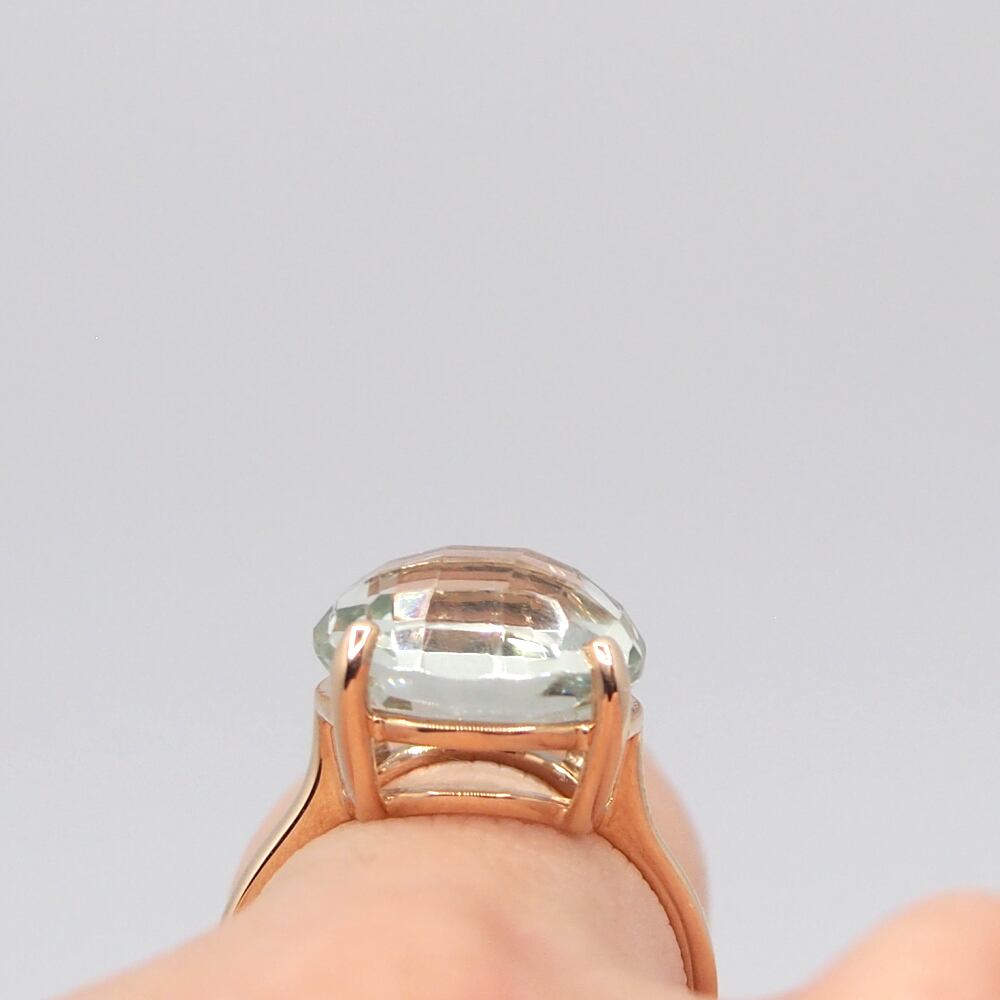 The round Ring - Green amethyst