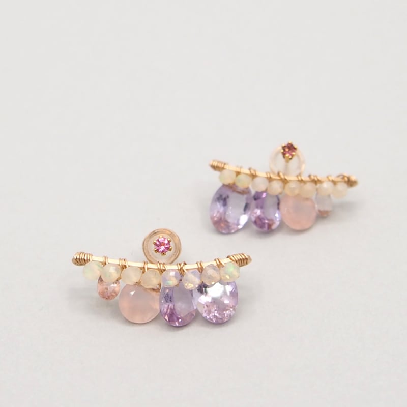 Light amethyst bijoux the line ピアス or イヤリング M 片耳売り