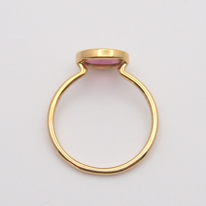 Red tourmaline Ring 1点もの SV×K18GP