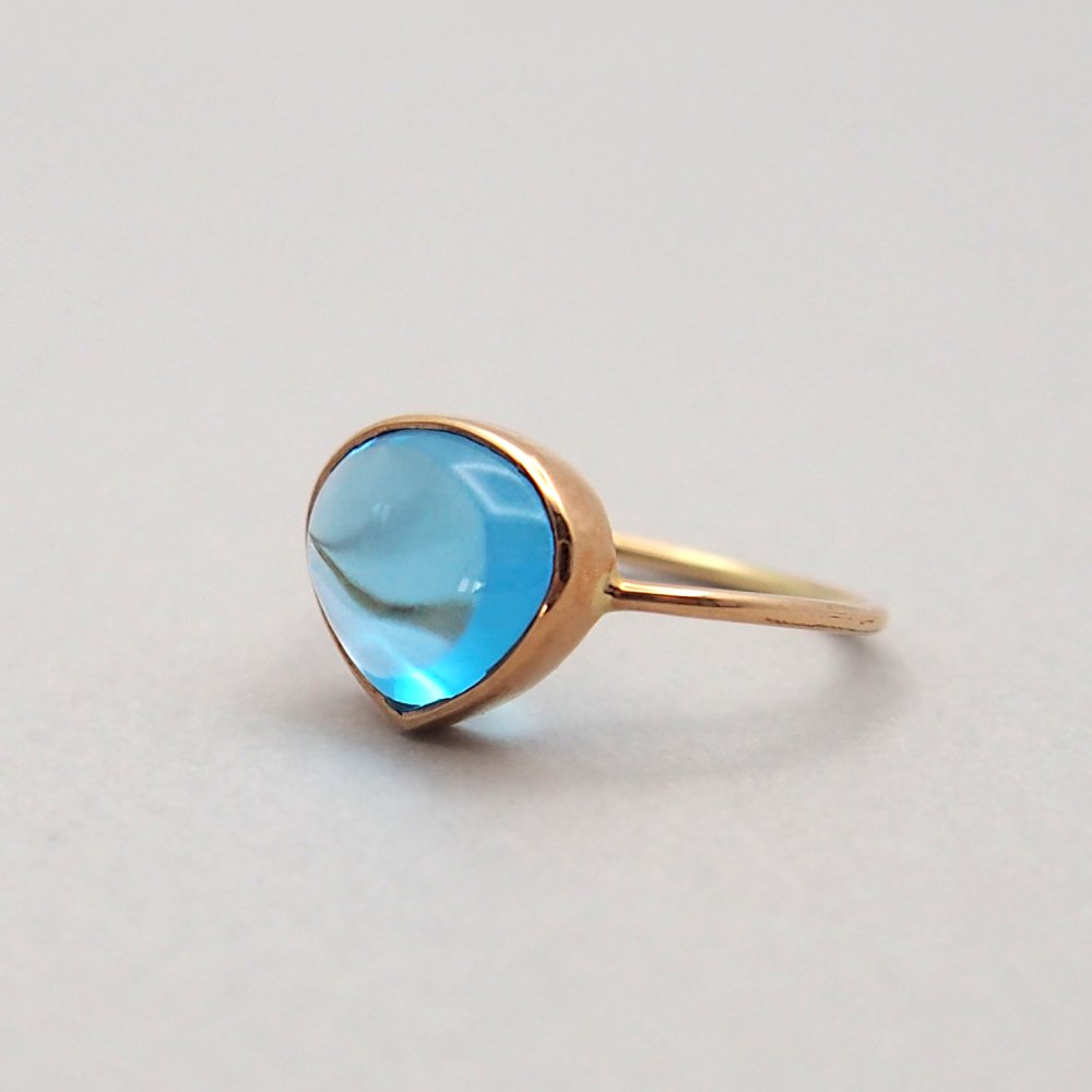 Drop Ring - Blue topaz