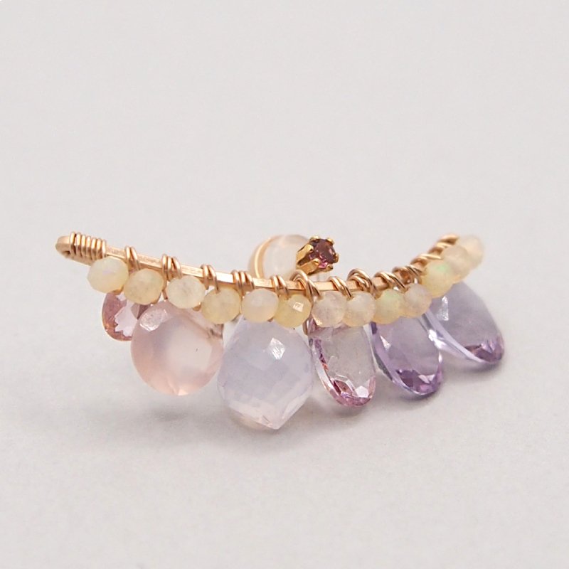 Light amethyst bijoux the line ピアス or イヤリング XL 片耳売り