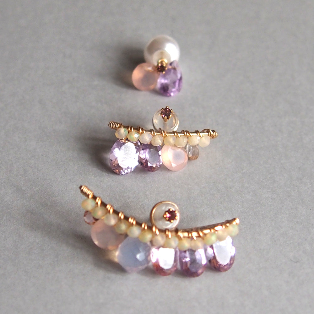 Light amethyst bijoux the line ピアス or イヤリング XL 片耳売り