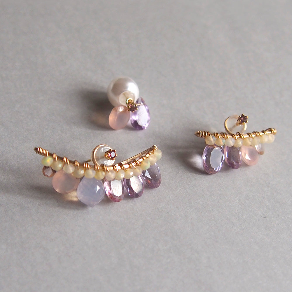 Light amethyst bijoux the line ピアス or イヤリング XL 片耳売り