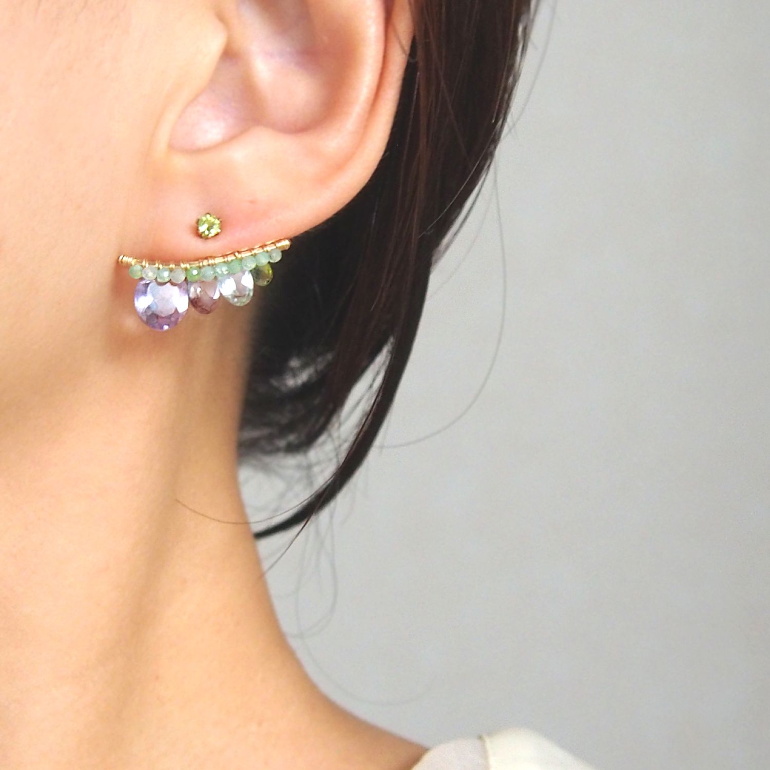 AJISAI color 2 bijoux the line ピアス片耳売り