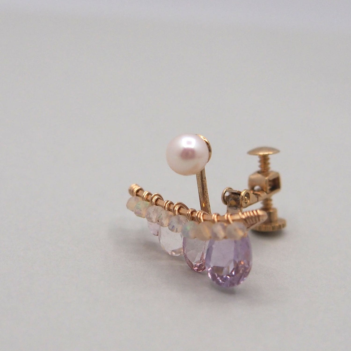 Light amethyst bijoux the line ピアス or イヤリング M 片耳売り