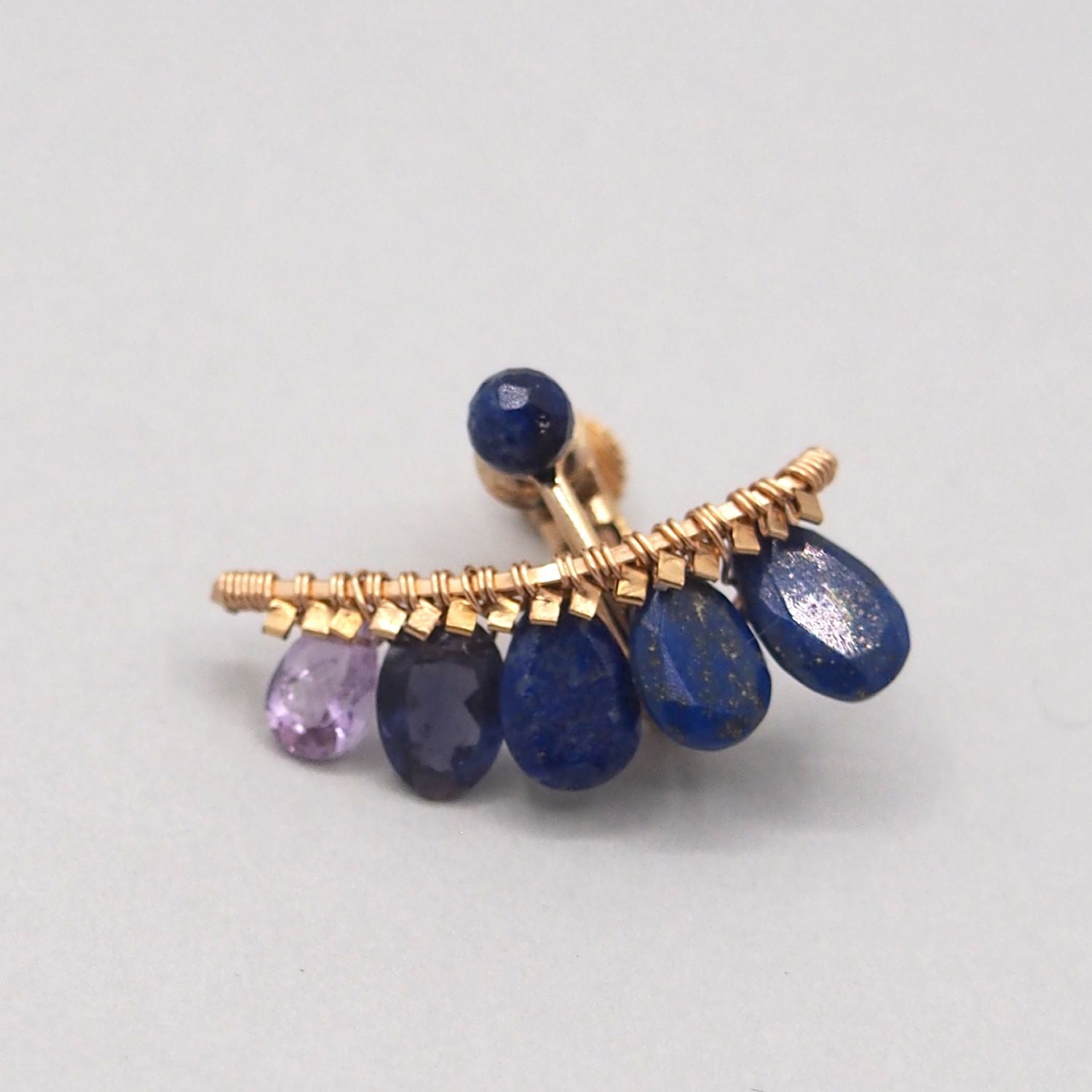 Lapis lazuli bijoux the line イヤリング、ピアスXL 片耳売り