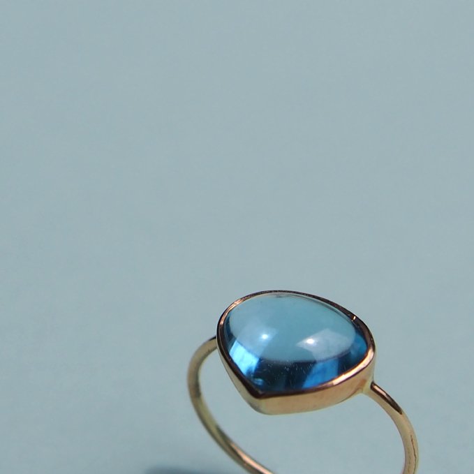 Drop Ring - Blue topaz