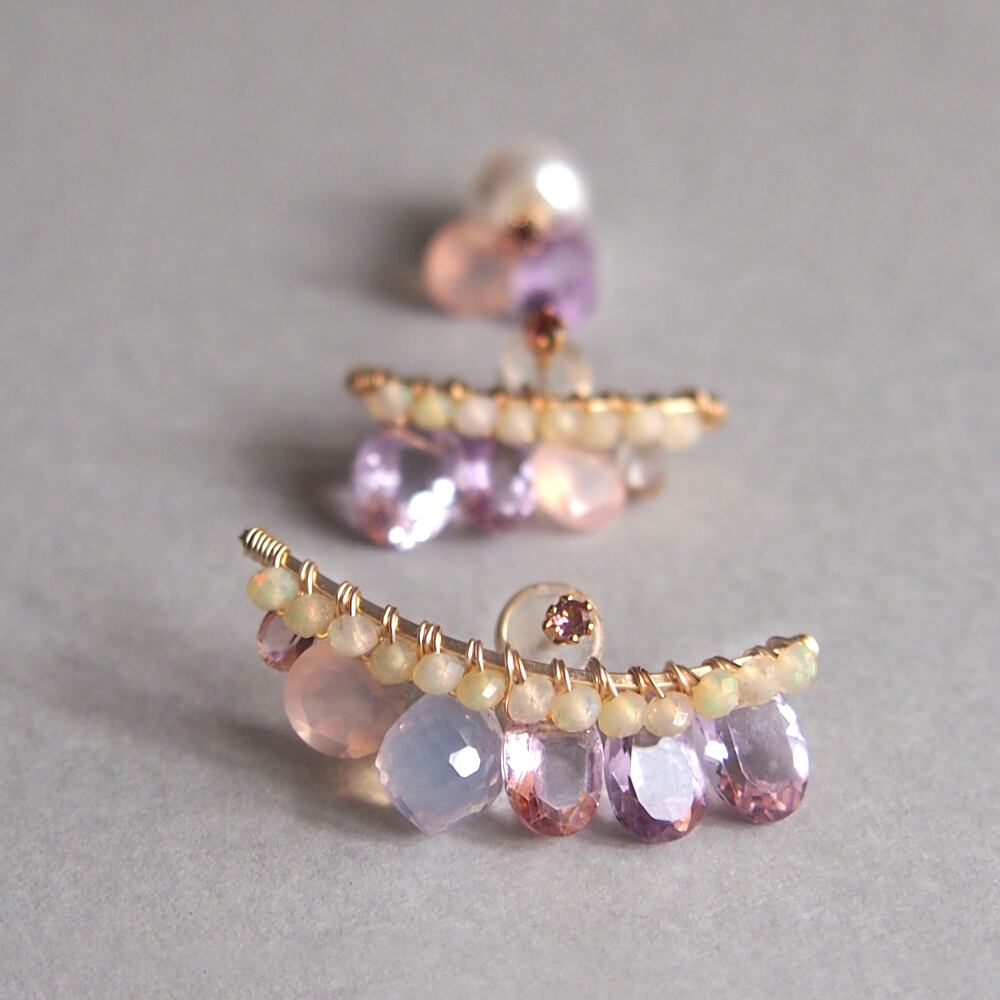 Light amethyst bijoux the line ピアス or イヤリング M 片耳売り