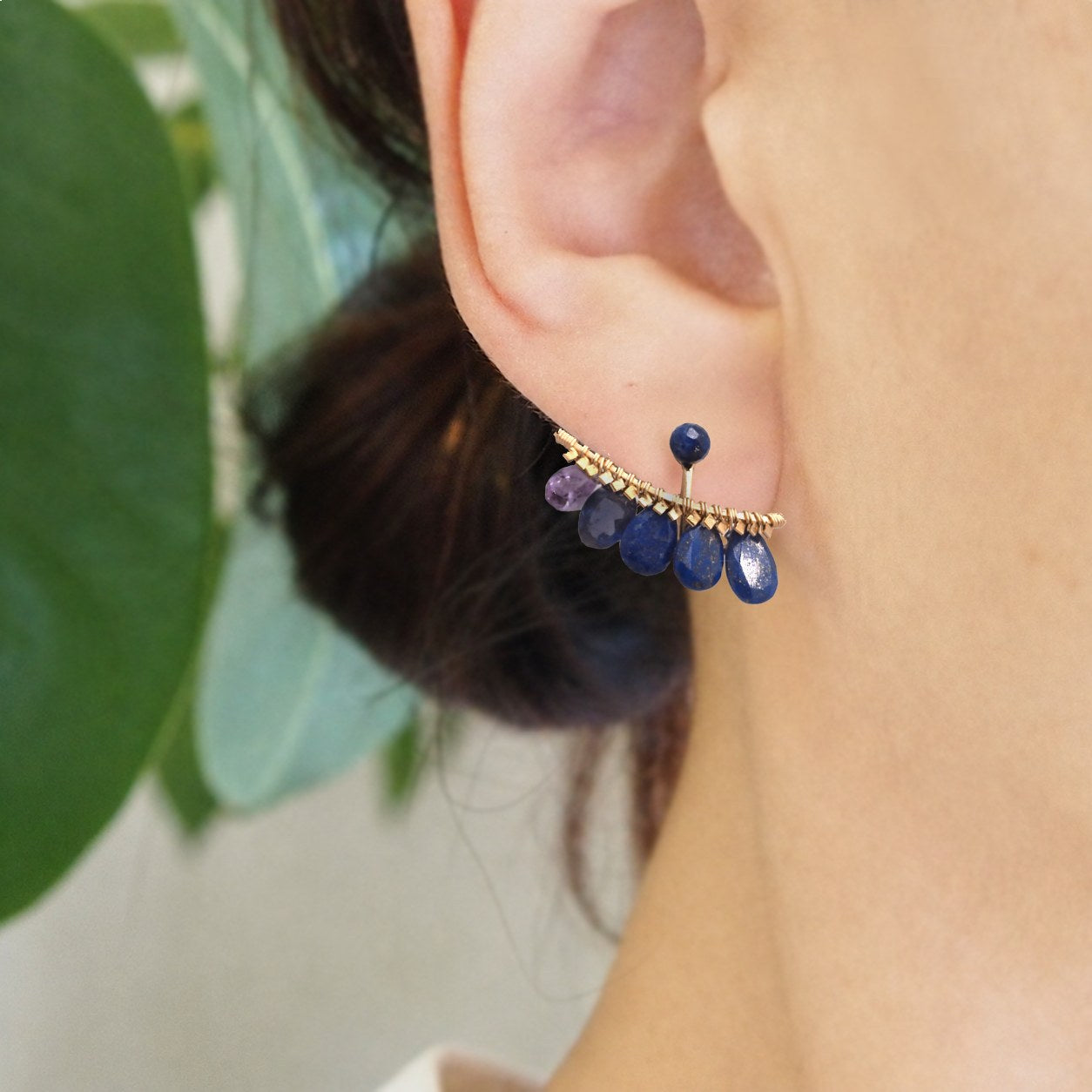 Lapis lazuli bijoux the line イヤリング、ピアスXL 片耳売り