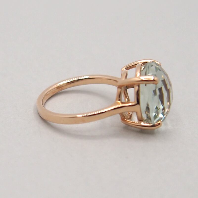 The round Ring - Green amethyst