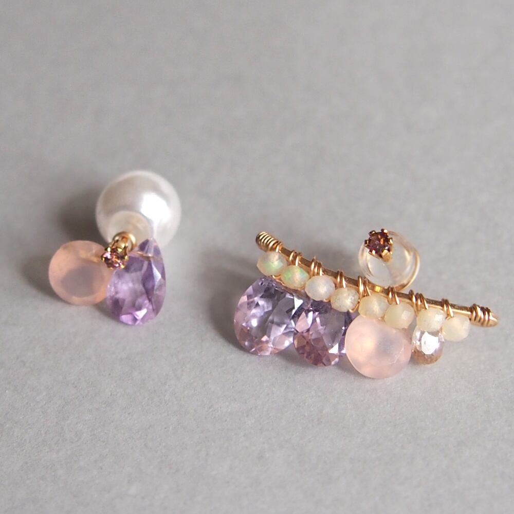 Light amethyst bijoux the line ピアス or イヤリング M 片耳売り