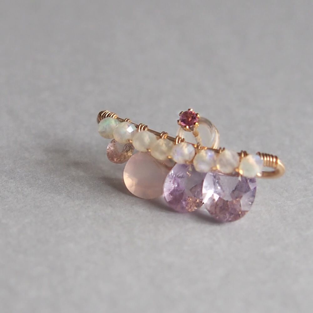 Light amethyst bijoux the line ピアス or イヤリング M 片耳売り