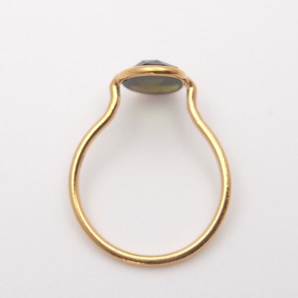 Green tourmaline Ring 1点もの SV×K18GP
