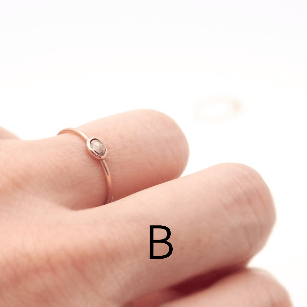 Sliced diamond  Ring-a〜c