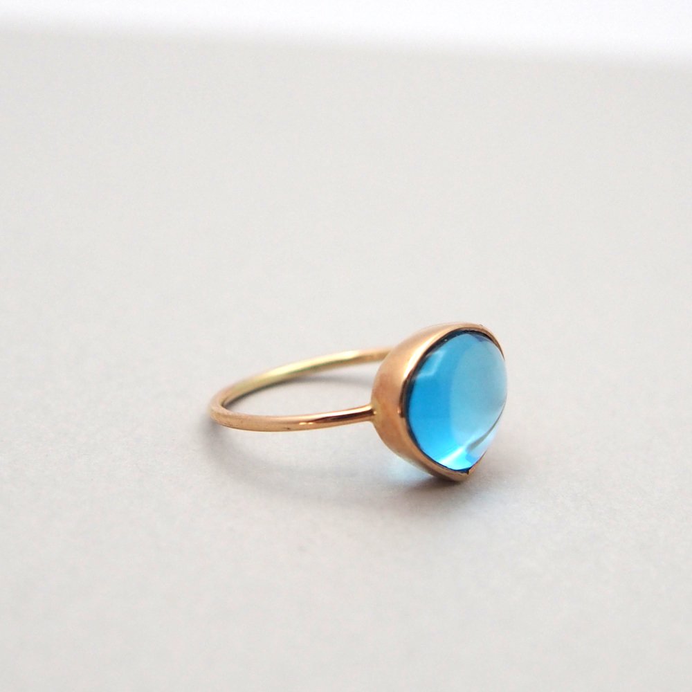 Drop  Ring - Blue topaz