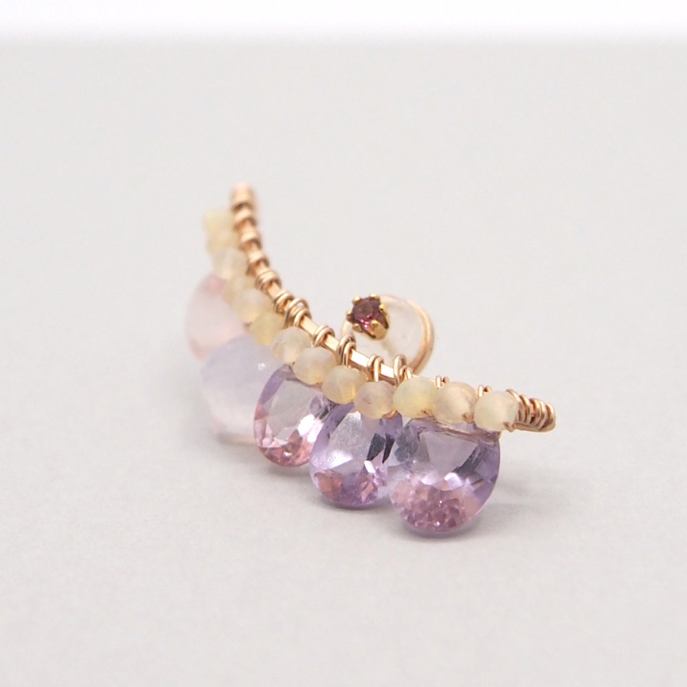Light amethyst bijoux the line ピアス or イヤリング XL 片耳売り