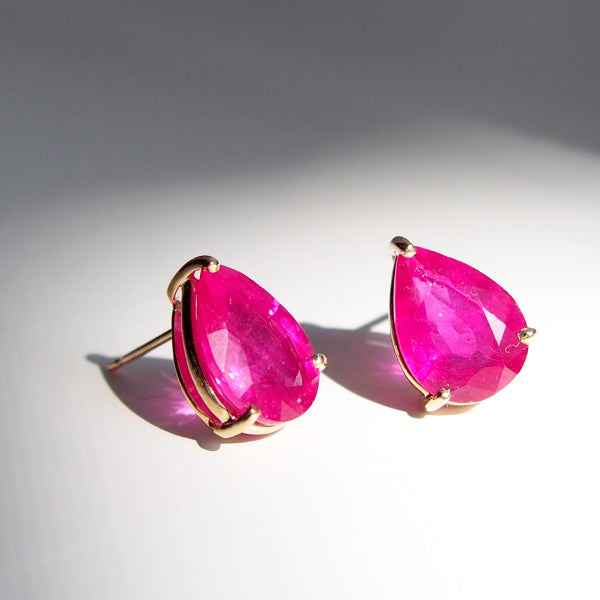 The r Drop ピアス - Ruby -  Pair