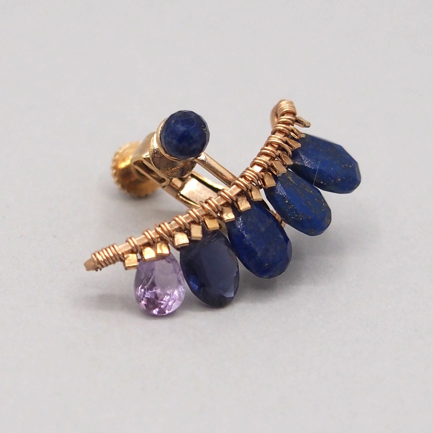 Lapis lazuli bijoux the line イヤリング、ピアスXL 片耳売り