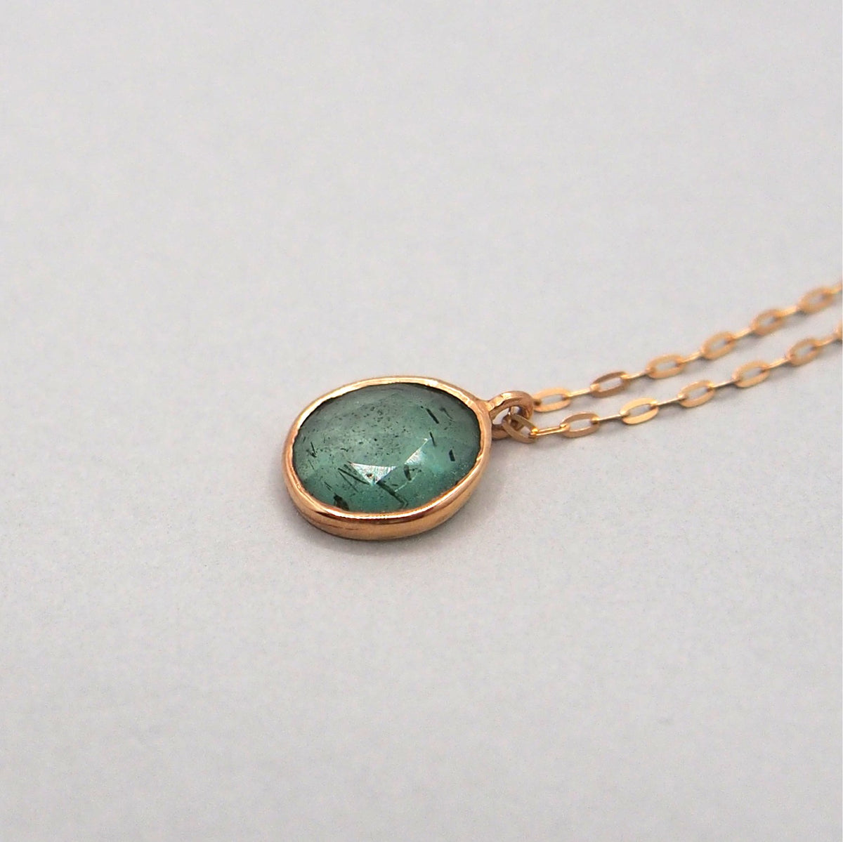 K18 Emerald drop Necklace