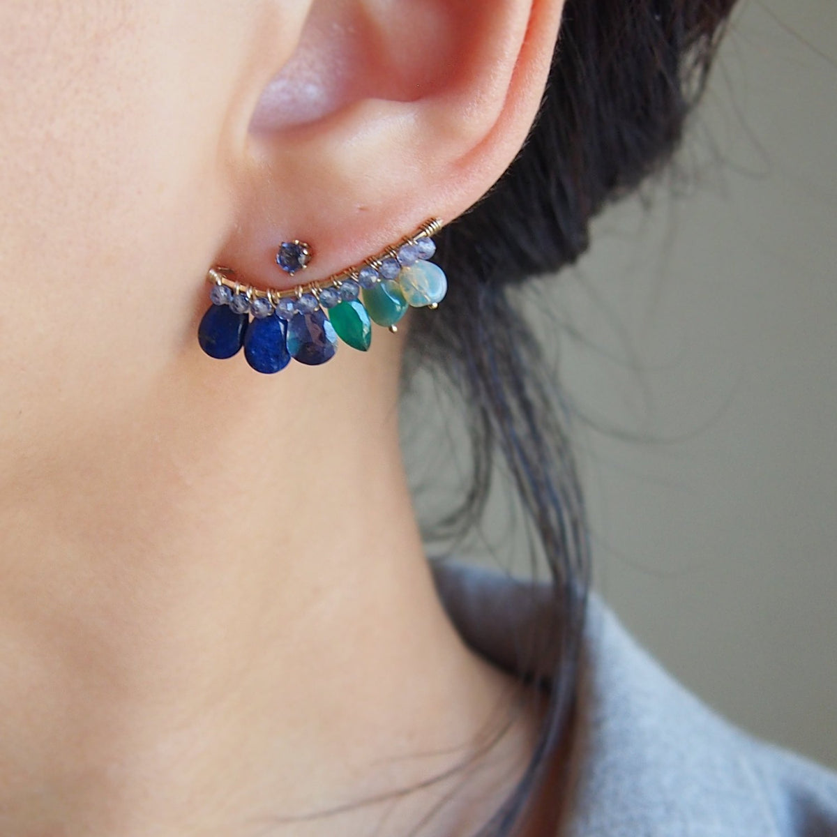 Lapis×Green bijoux the line ピアスXL 片耳売り