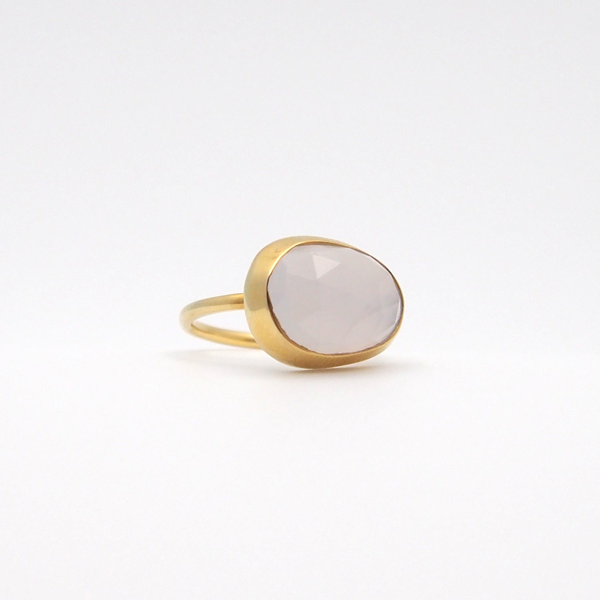 Chalcedony Ring_1　 SV×K18GP