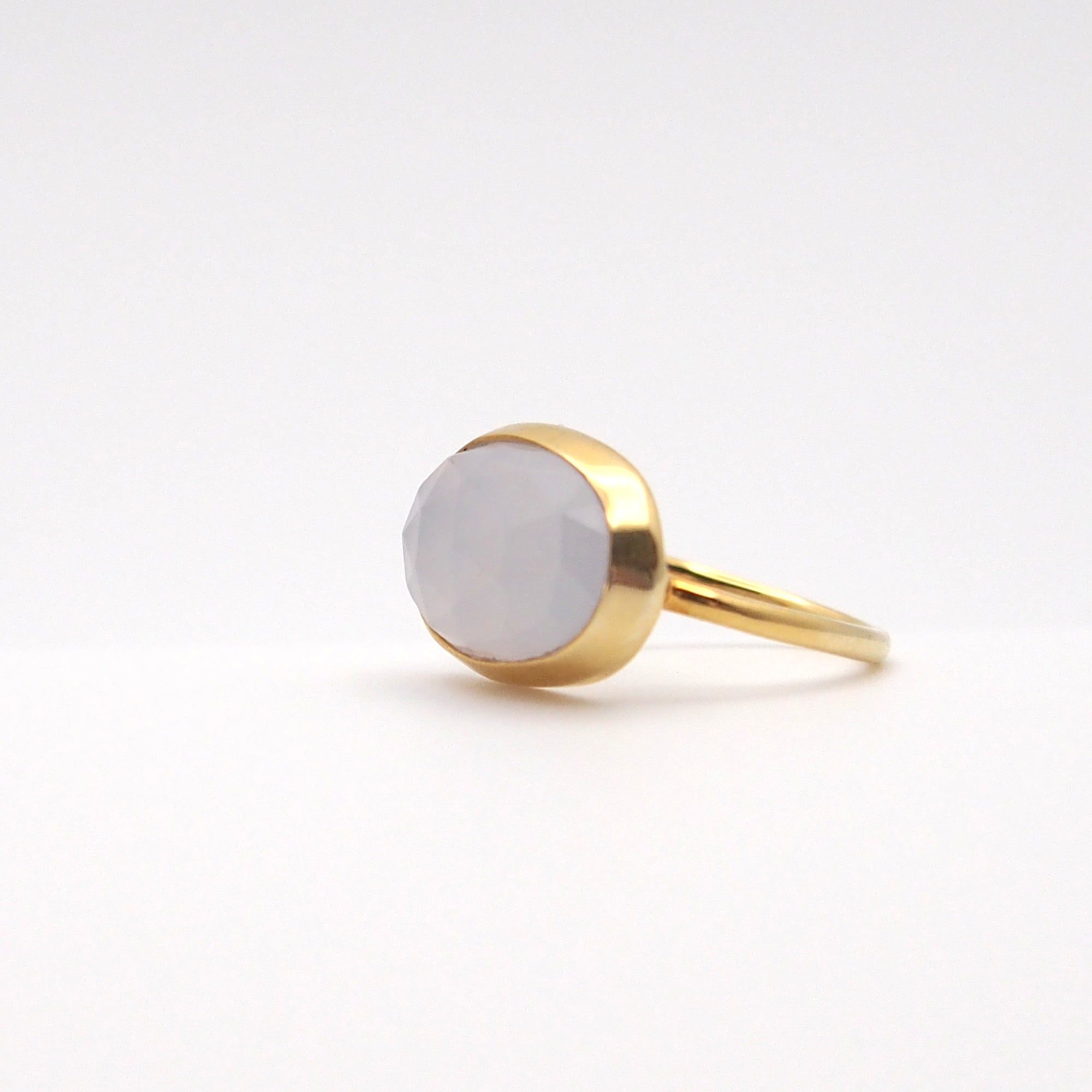 Chalcedony Ring_1　 SV×K18GP
