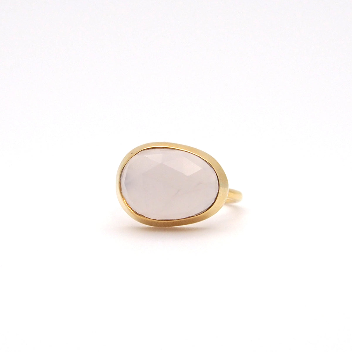 Chalcedony Ring_1　 SV×K18GP