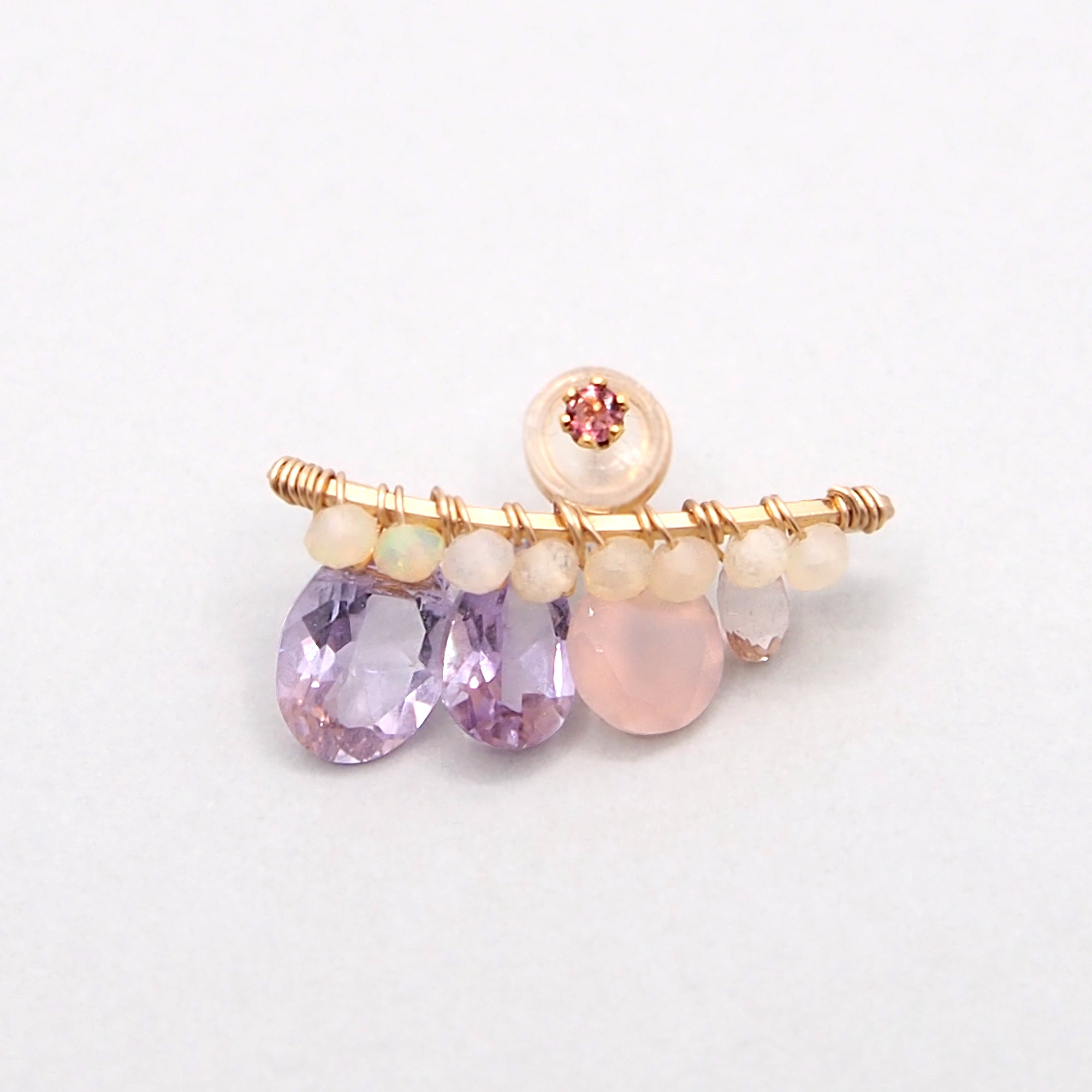 Light amethyst bijoux the line ピアス or イヤリング M 片耳売り