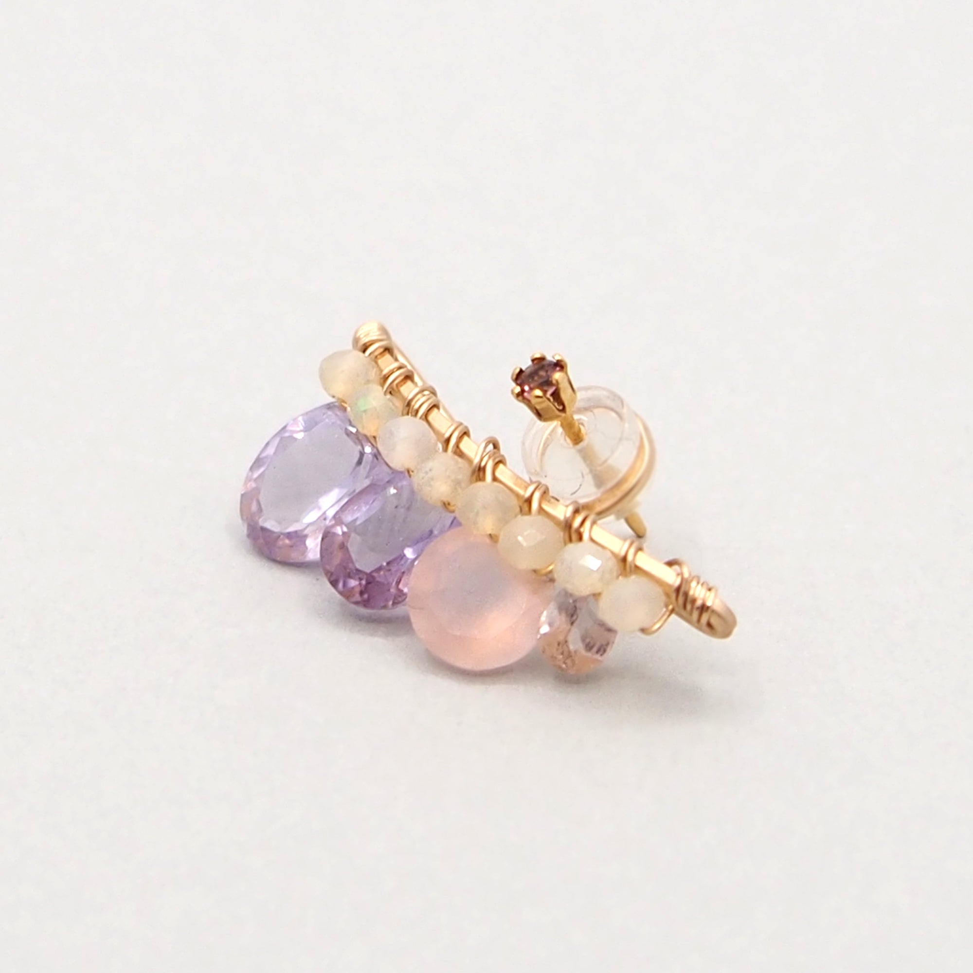 Light amethyst bijoux the line ピアス or イヤリング M 片耳売り