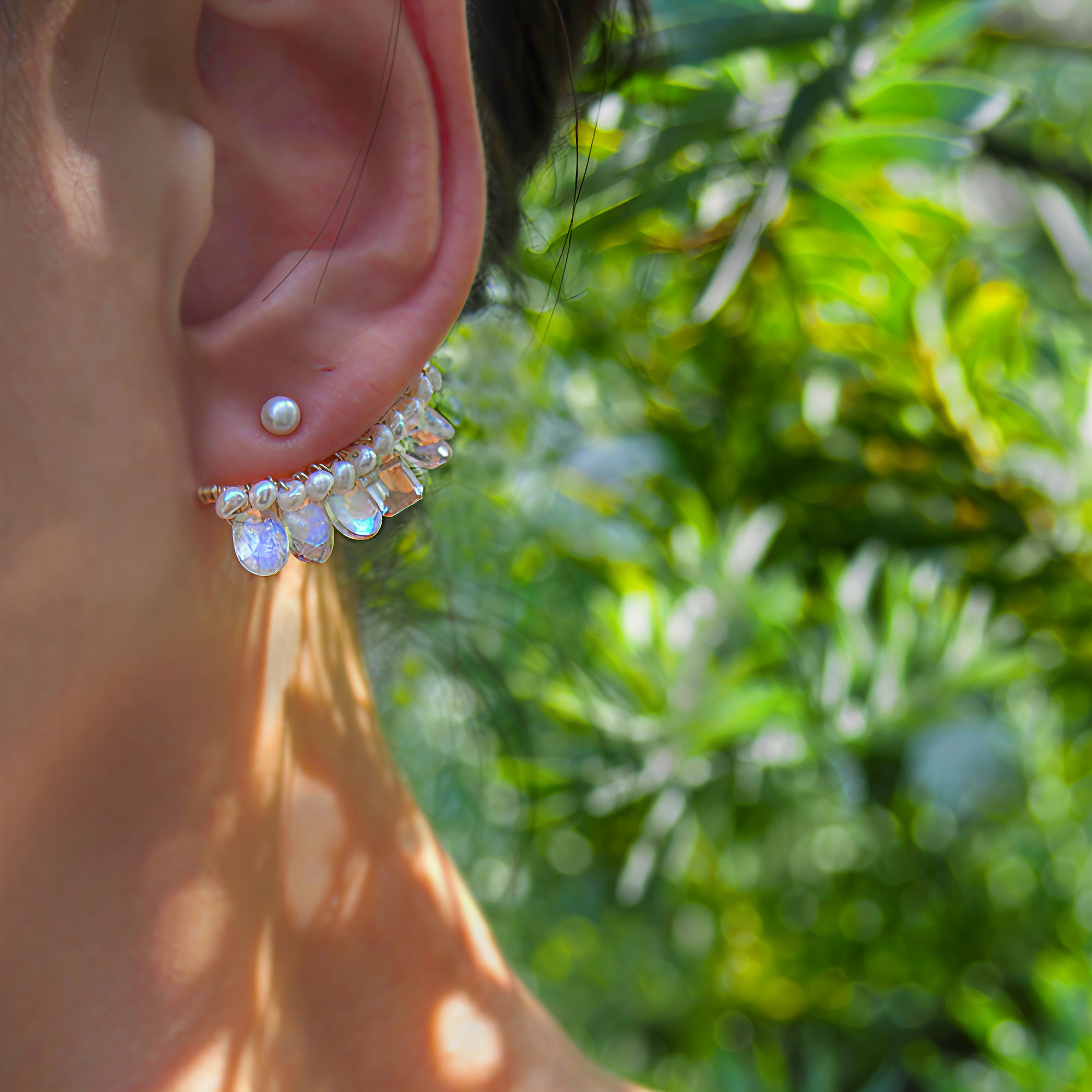 Light amethyst bijoux the line ピアス or イヤリング XL 片耳売り